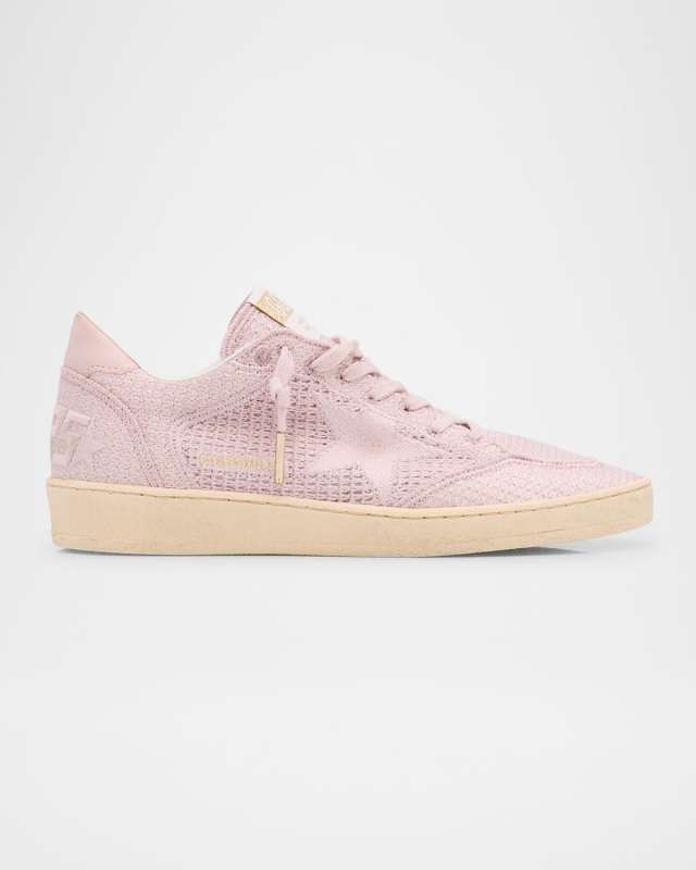 Ballstar Embroidered Cotton Low-Top Sneakers